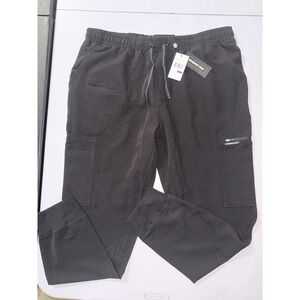 Members Only NWT Mens Black scrub Jogger Pants XXL Medical Scrubs Techware